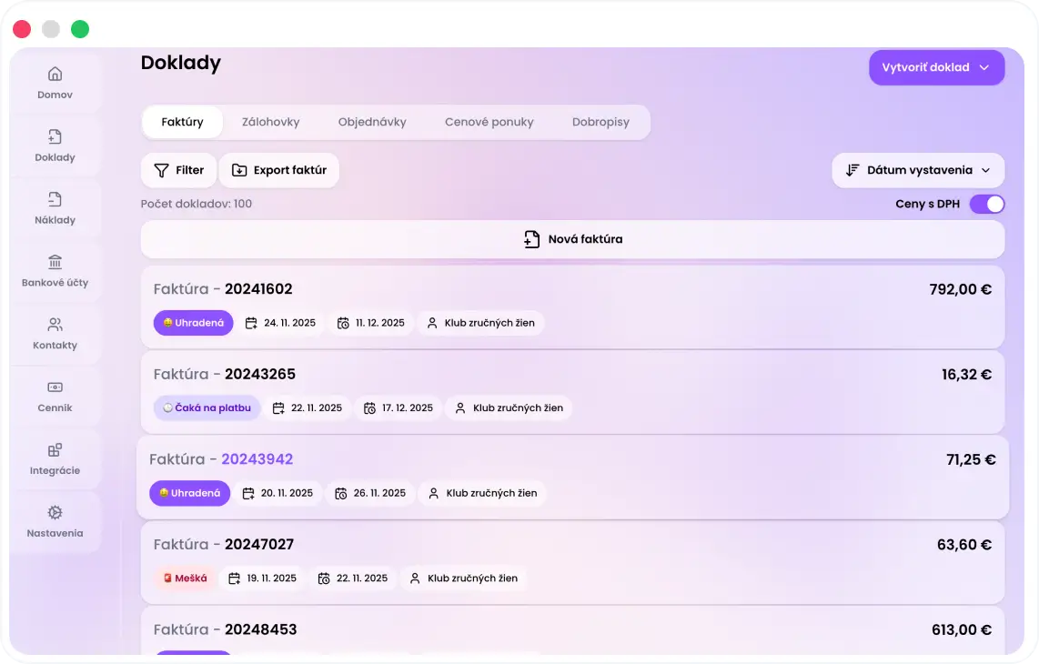Plný prístup k dokladom a faktúram vo Fintoro pre viac používateľov vrátane účtovníkov