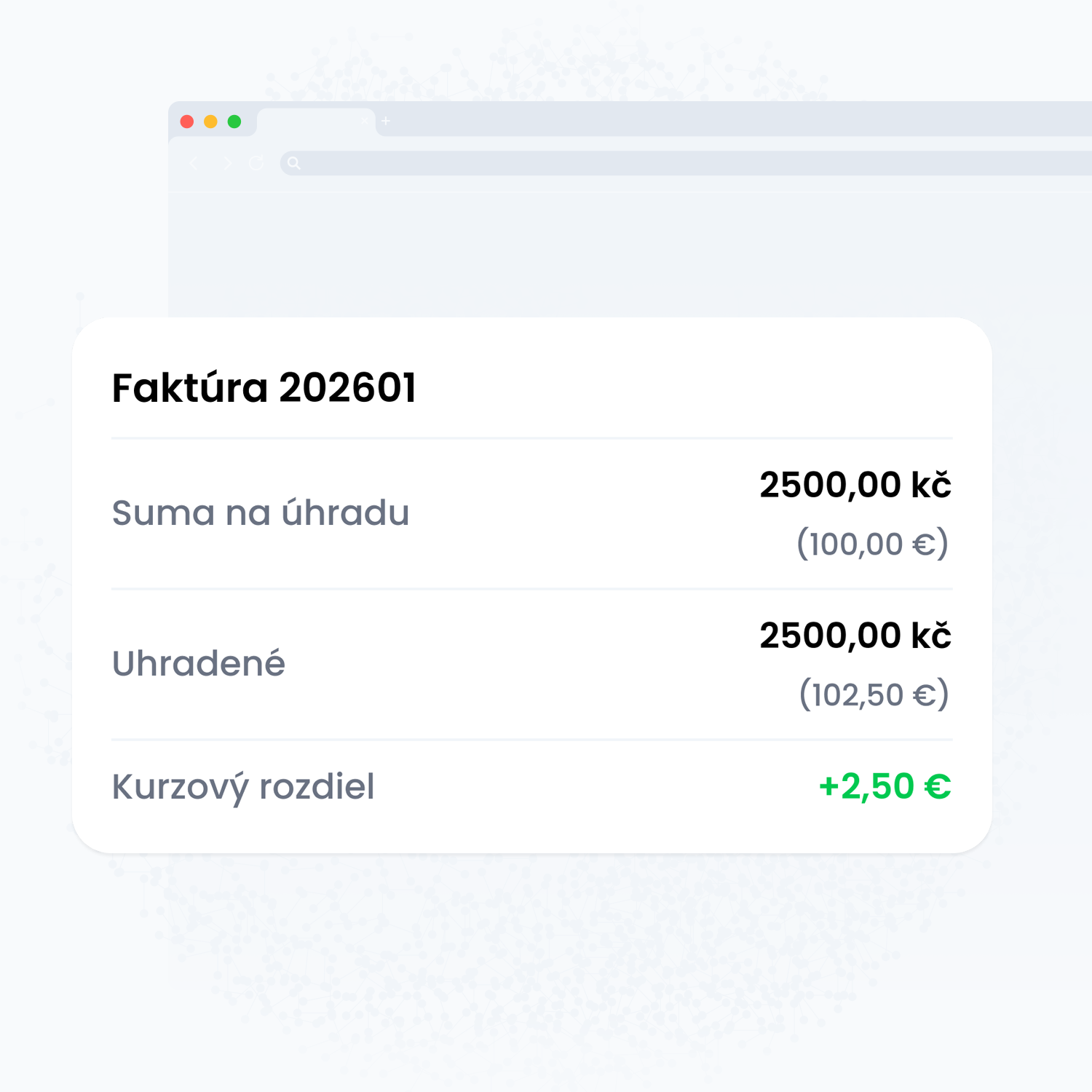 Automatické počítanie kurzových rozdielov pri úhrade faktúr v cudzej mene vo Fintoro