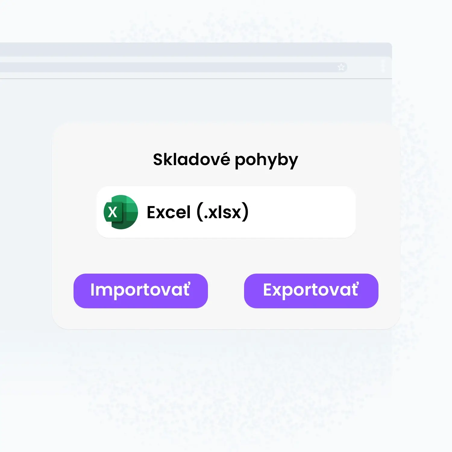Import a export skladových položiek do Excelu vo Fintoro