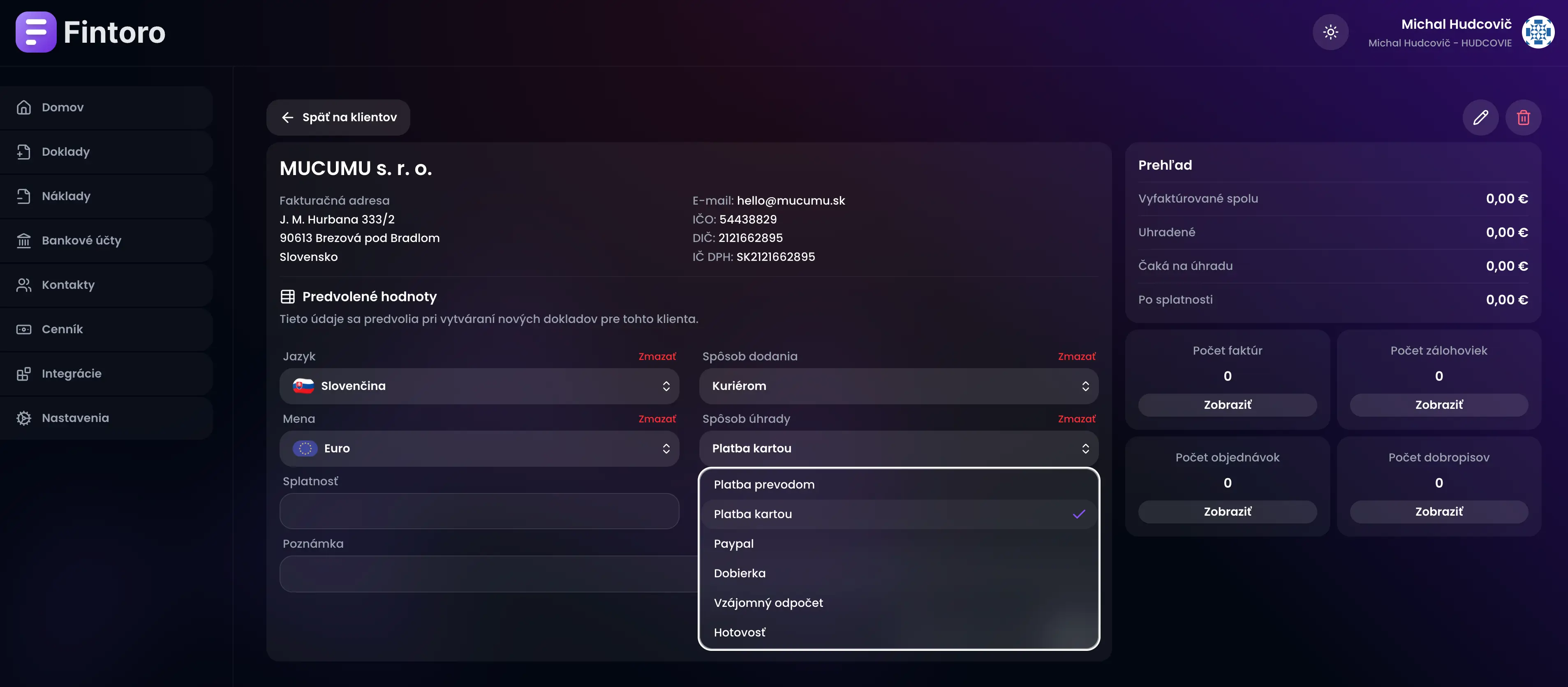 Thumnail článku - Ako nastaviť predvolený spôsob úhrady pre konkrétneho klienta