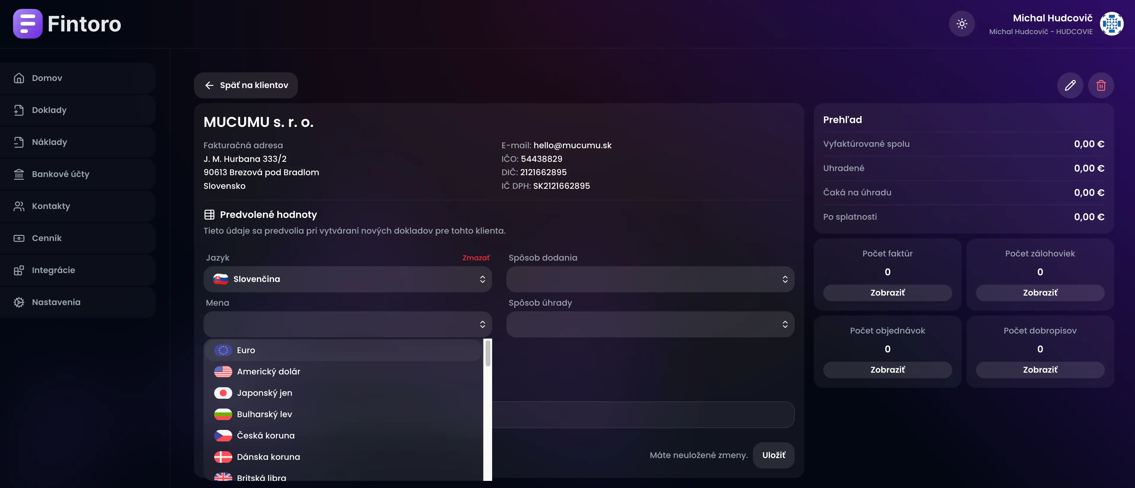 Thumnail článku - Ako nastaviť predvolenú menu fakturácie pre konkrétneho klienta